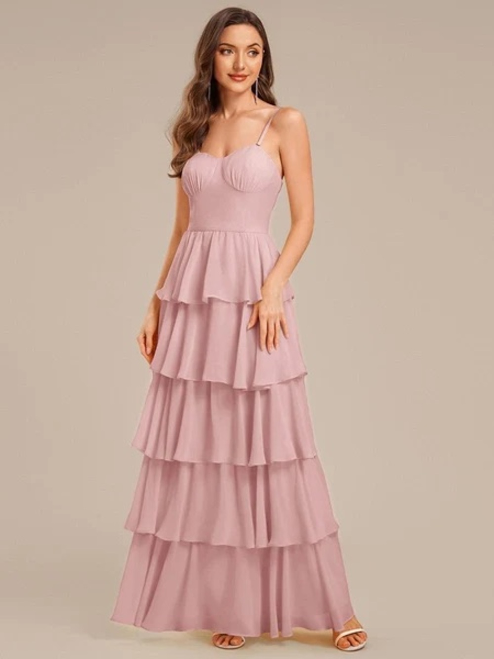 Blush Peony Dream Tiered Gown